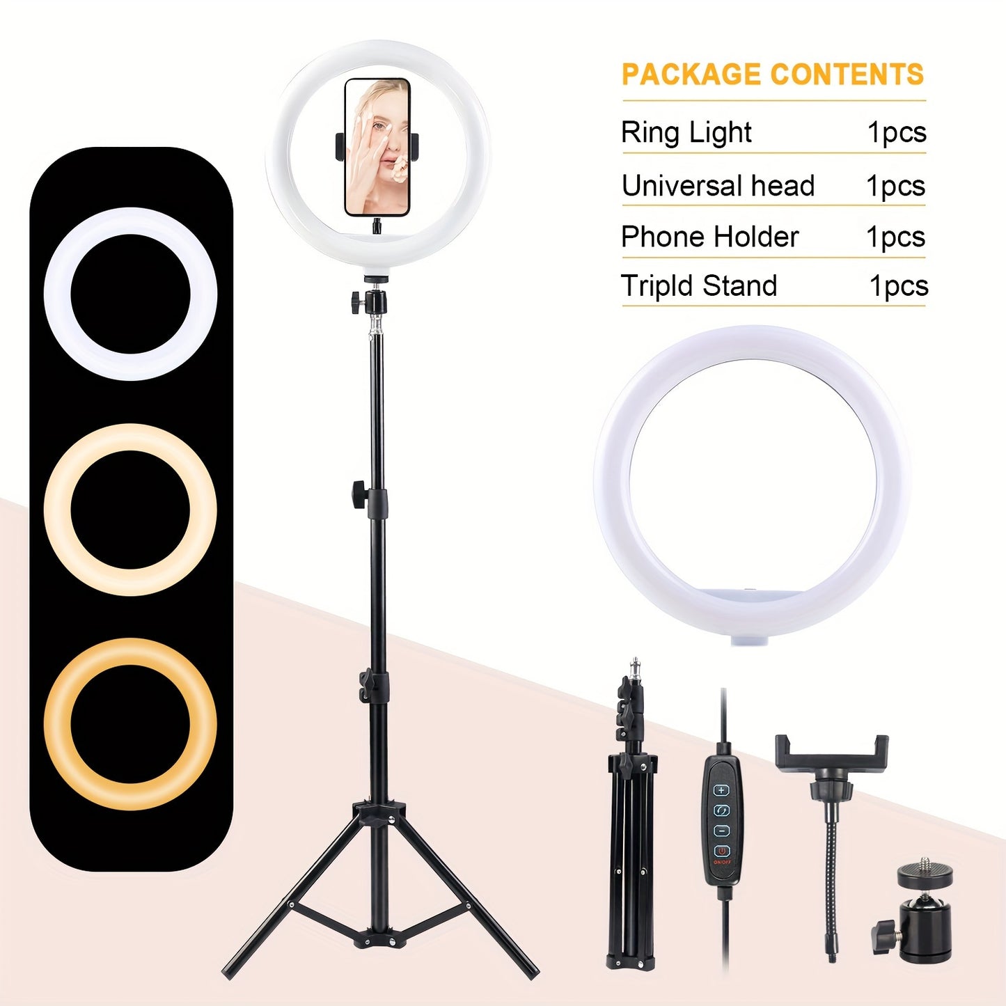 Ring light with tripod stand