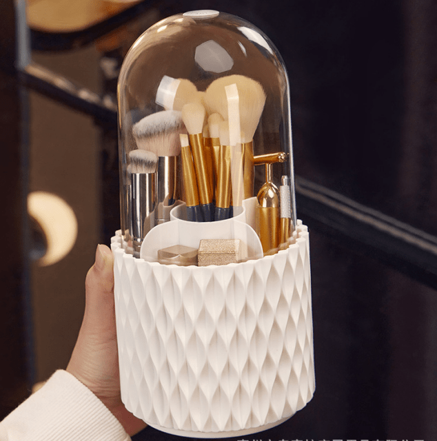 Makeup brush storage box