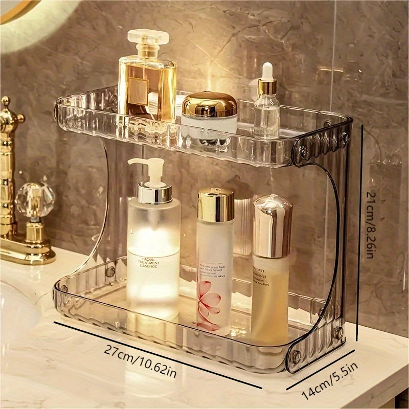 Perfume and makeup shelves