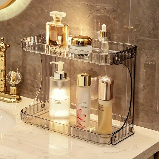 Perfume and makeup shelves